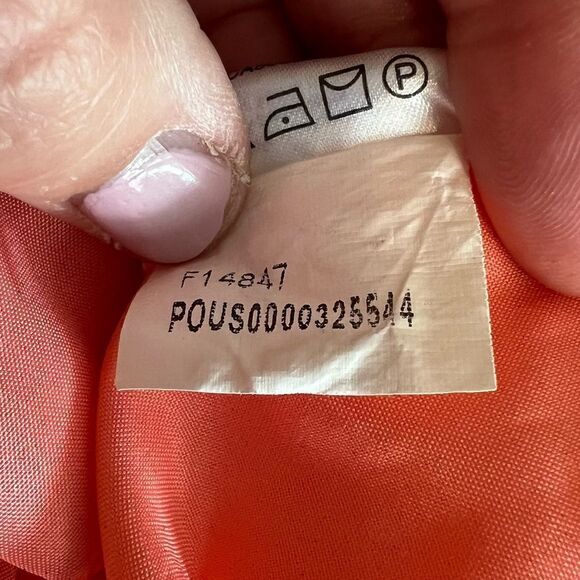 David’s Bridal Coral Strapless Chiffon Above Knee Bridesmaid’s Dress Size 0 - Picture 11 of 11